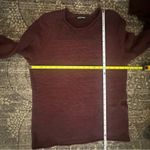 American Apparel  Vintage Womens Size XS Burgundy Maroon Marled Roll Neck Sweater Photo 5