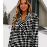 Bagatelle Collection Houndstooth Blazer Jacket Coat Double Breasted XL Classic Black Photo 1