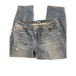 Time & Tru  Distressed Straight Blue Jeans Denim Plus Size 18 Zipper Womens Photo 2