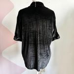 Misa Black Velvet Button Up Top, Goth Whimsigoth Witchy Dark Academia Medium Photo 2