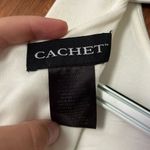 Cashet white shimmer animal/snake print above knee beaded peplum dress Size 10 Photo 5