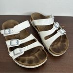 Birkenstock Birki’s  White Patent 3 Strap Buckle Slide Sandals Size 37 US 6 Photo 1