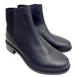 Clarks  Booties Size 9US Black Leather Pull On Block Heel Maye Palm Ankle Boots Photo 0