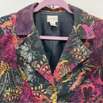 Chico's  2 Womens Bohemian Floral Paisley Jacket lined button up textured blazer Photo 10