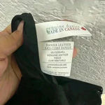 Nwt DANIER VINTAGE black HIGH RISE 100% LEATHER FULLY LINED STRAIGHT LEG PANTS Size 10 Photo 4