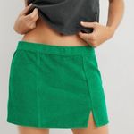 Aerie  Corduroy Green Micro Side Zip Mini Skirt Sz XL NEW‎ Photo 0