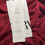 ZARA NWT LONG JACQUARD JUMPSUIT Burgundy Photo 8