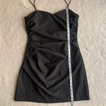 ZARA Black Sweetheart Neck Mid Drift Cutout Spaghetti Strap Mini Dress Photo 5