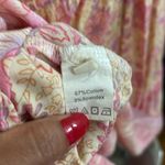 None Tiered Boho Floral Strappy Sleeve Maxi Dress Photo 8