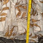 Aladore Womens Size M Tan Beige Floral Print Ruffle Cami Shoulder Tie Mini Dress Size M Photo 10