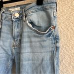 ZARA Women’s Skinny Blue Stretch Raw Hem Jeans Size 8 Photo 5