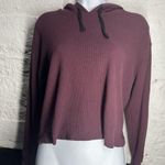 Victoria's Secret PINK Womens Purple Waffle Knit Crop Hoodie extra small Photo 0