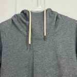 Basin + Range Small Gray Crescent Cowl Funnel Hoodie Sweatshirt with Pockets Photo 6