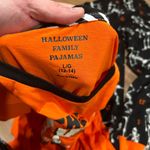 Halloween Boo Crew Orange and Black Skeleton Pajama Set Size Large Photo 1