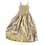 Cachet Formal Dress Pleated Top Satin Skirt Sz 10 Gold No Blazer Photo 4