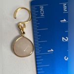 Handmade Genuine Rose Quartz Briolette Teardrop Earrings – NWT Photo 3