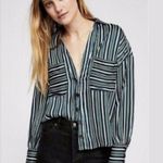 Free People NWT Mad About You Button down Shirt Photo 5