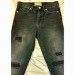 Free People About a Girl Ripped Vintage Style Skinny Stretch Jeans Black 25 Photo 9