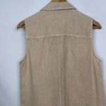 Cloth & Stone Sleeveless Button Front Shirt Dress Tan Linen Blend Size S Photo 5