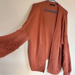 Simplee Apparel Women’s Simplee Open Knit Cardigan Dark‎ Orange Like Color Photo 1