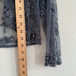 Pisarro Nights Beaded Bolero Shrug Evening Jacket Size 4 Gray Mother of Bride Photo 5