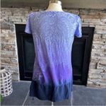 Athleta Vintage  Y2K tie drop waist V-neck Tissue Print T-shirt Photo 2
