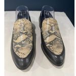 Vagabond  Frances Snake Slip On Black Leather Loafers Sz 39 Photo 2