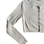Brandy Melville  Shrug Top Y2K Baby Blue Ribbed Long Sleeves Button Up One Size Photo 2