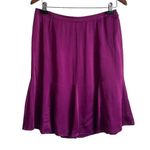 Ann Taylor  Women Skirt  8P Purple Fit And Flare Hem Side Zip Dressy Satiny Fairy Photo 0