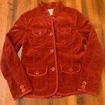 L.L.Bean blazer jacket women’s XS red corduroy four front pockets button sleeves Photo 0