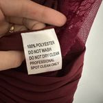 JJ's House Womens Bridesmaids Dress Formal Long Lace Size 6 Burgundy Sleeveless Photo 8