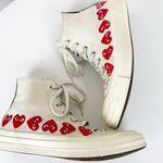 Comme des Garçons Play x Converse Hi Top Multi Heart Sneaker White Size 10 Photo 7