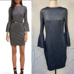 Ted Baker  Hanneh Fluted Metallic Knit Mini Dress‎ Photo 1