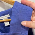 Cute vintage 90’s periwinkle linen blend square neck sheath mini dress Blue Size L Photo 6