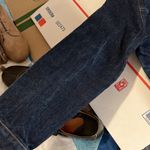 Vintage Denim Jean Jacket Dark Wash Size Large 100% cotton Photo 9