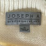 Joseph A . Women Ribbed Mock Neck  X-Knit Sweater , Cream Size S Photo 5