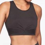 Athleta Women Black Twist Front Crop Top Athletic Top Size Medium T0999 Photo 0