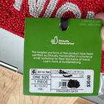 Kate Spade  Beaded Pouch "Going To Target" Red White NWT 8" X 6" Wristlet Photo 8