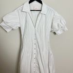 CINQ À SEPT Monty Pleated Midi Dress in White Size US 6 Photo 2