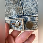 Rare vintage NAF NAF color block cropped denim jacket, yellow, green, purple; 1 Blue Size undefined Photo 10