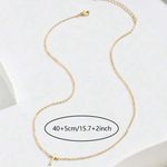 Gold Cross Pendant Necklace Photo 4