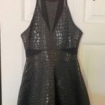 ASTR the Label Black Crocodile Mini Dress, Racerback, Fit and Flare, Womens XS Photo 0