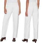 Frame  High Waisted Relaxed 100% Cotton Straight Ankle Pants Ecru Women's Size 24 Photo 1