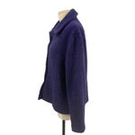 Eileen Fisher  Dark Purple Short Teddy Jacket Coat Size‎ Medium Photo 4