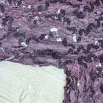 Vintage Lillie Rubin black sequin beaded floral ruffle long sleeve formal dress Photo 9