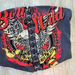 FashioNova Womens FashionNova Grey Strapless Crop Top Corset - M Photo 1