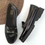 G.H. BASS Womens Shoes Loafers Black Liana Bit Lug Sole Weejuns Leather 8 Photo 0