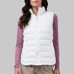 Tangerine  white down hooded vest size M Photo 0