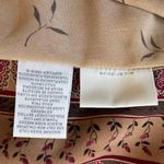 Worthington Vintage ‘00s Tan & Burgundy Floral Print Knee Length Wrap Skirt Photo 8