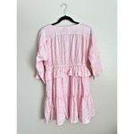 Nordstrom  NSR Dress Womens Size Large Pink Kenny Satin Jacquard Ruffle Tassel Photo 1